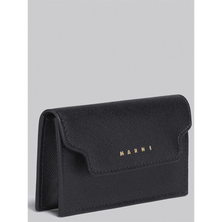 MARNI Trunk SLG Saffiano Leather Wallet, Sort